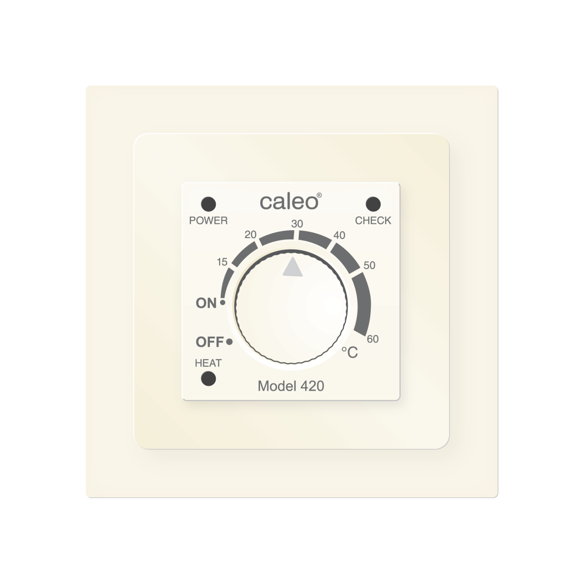 Терморегулятор CALEO 420 с адаптерами, встраиваемый аналоговый, 3,5 кВт